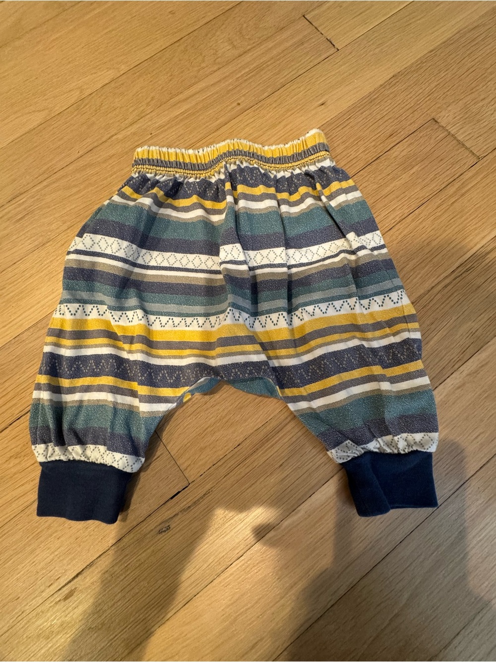 Peek Kids Striped Jogger Pants in Yellow, Blue & Green